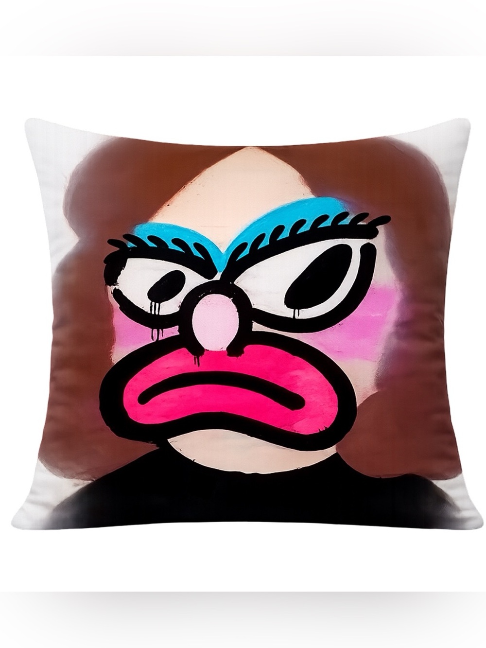 SLAWN Brunette Portrait Throw Pillow